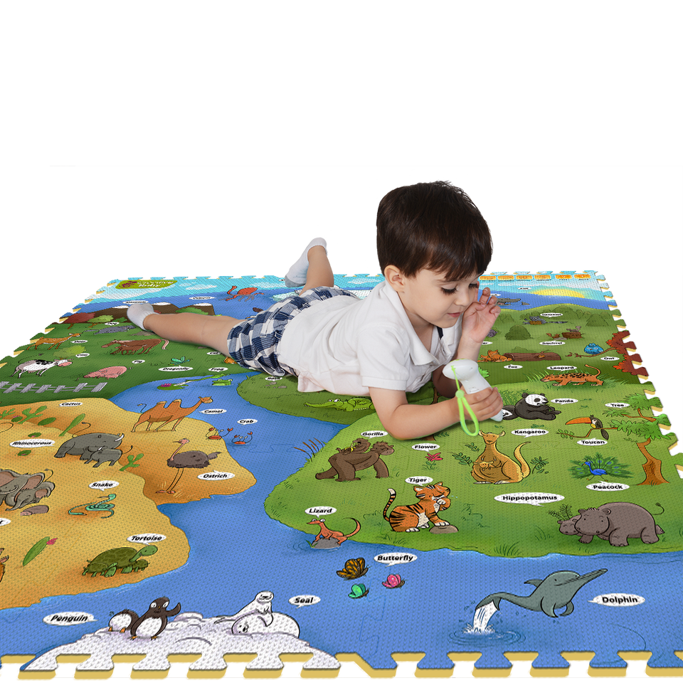 Creative Baby 9 Piece Interactive Playmat i-Mat™, My Animal World